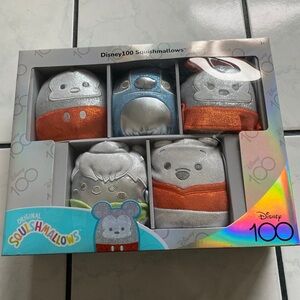 Disney 100th Anniversary Squishmallows Set in Silver and Orange